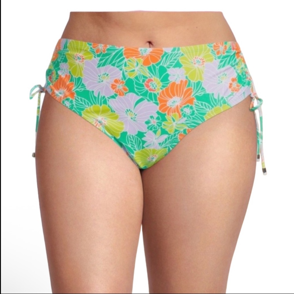 Time and Tru Plus Size Mid-Rise Bikini Swim Bottoms